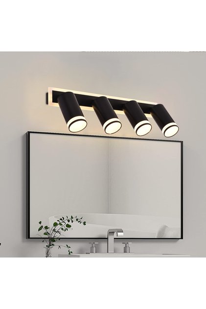 Πολυέλαιος Ellen LED 46W Ψυχρό/Ζεστό/Ουδέτερο Φως Ρυθμιζόμενος Προβολέας Ακρυλικό και Μαύρο Μέταλλο