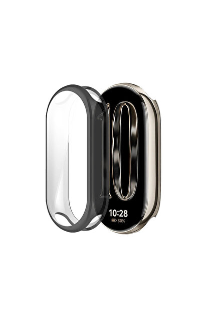 Xiaomi Smart Band 10 ( Mi Band 10 ) ile Uyumlu Kasa Ve Ekran Koruyucu 360 Tam Koruma Silikon Kılıf