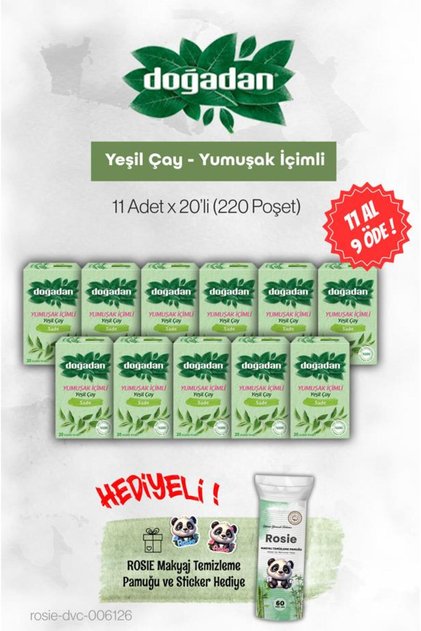 Green Tea Soft Drink 20-Pack Buy 11 Get 9 and Rosie