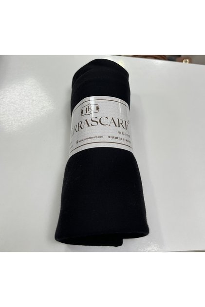 Combed Cotton Shawl Black