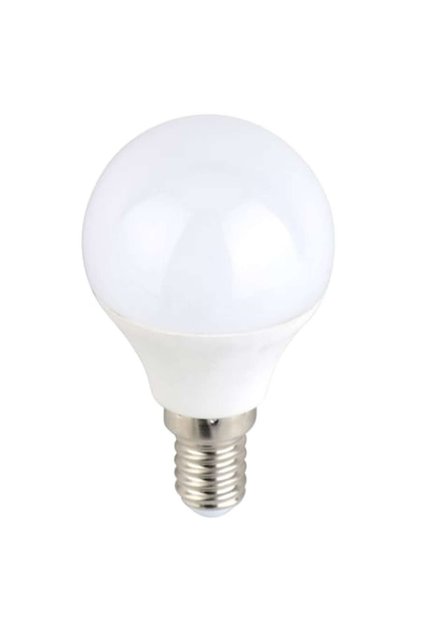 Λαμπτήρας LED G45 E14 6W 480lm, Θερμό Λευκό Φως 3000K, Λευκό