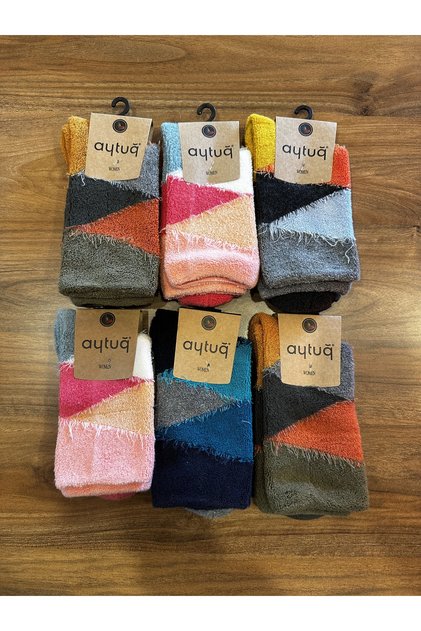 Women's Winter Reverse Towel Comfortable Socks 6-Pack