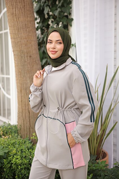 MİMİ Luxury Wear Women's Hijab Tracksuit Set Top and Bottom Set