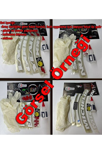 Performance Stickers Motorsiklet Yuki Motor + Şerit Lastik Yazısı