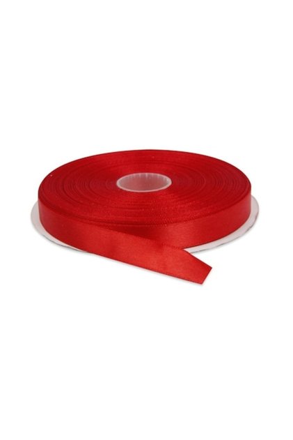 Panglică de satin, lățime 1,5 cm, 1 rolă 22,9 m, roșie