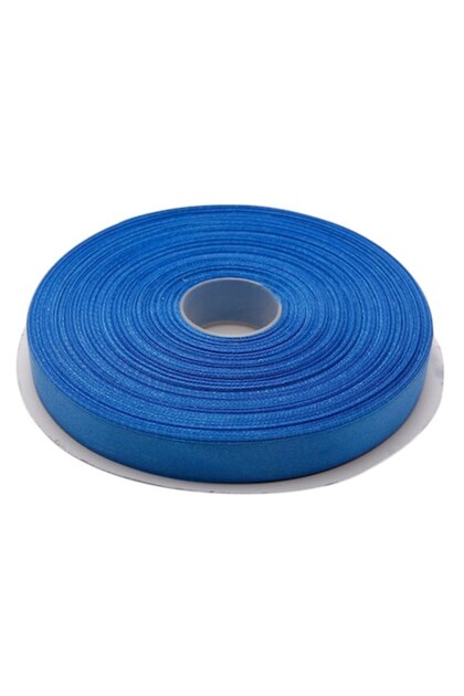 Panglică de satin, lățime 1 cm, culoare albastră, rolă de 22 m