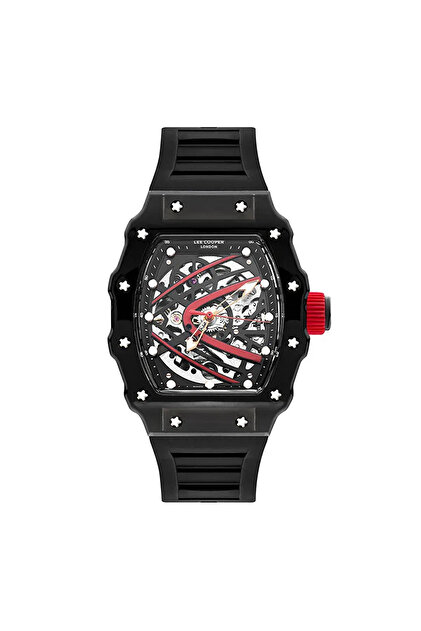 Lee Cooper LC07980.651 Erkek Kol Saati | 45 mm Siyah İskelet