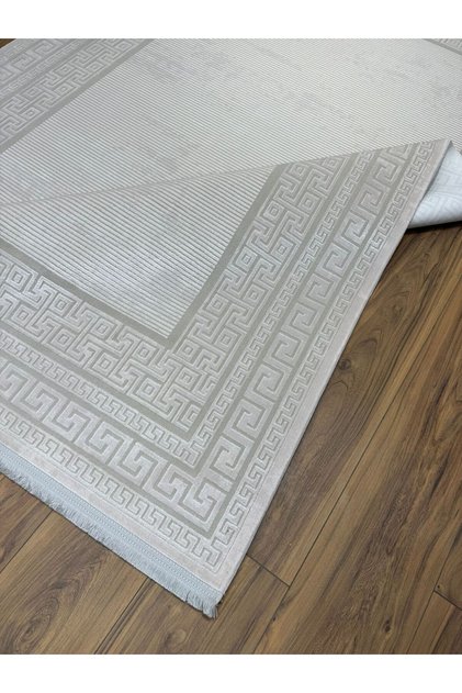 DİLEK HALI MABEL 6953 D GRI Doğal ipliklerle Üretilen Modern Desenli Makine Halısı