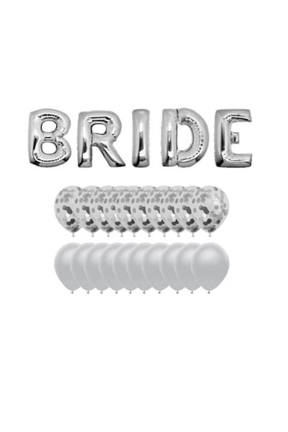 Σετ μπαλονιών BRIDE — Κλασικά μπαλόνια από λατέξ και κομφετί