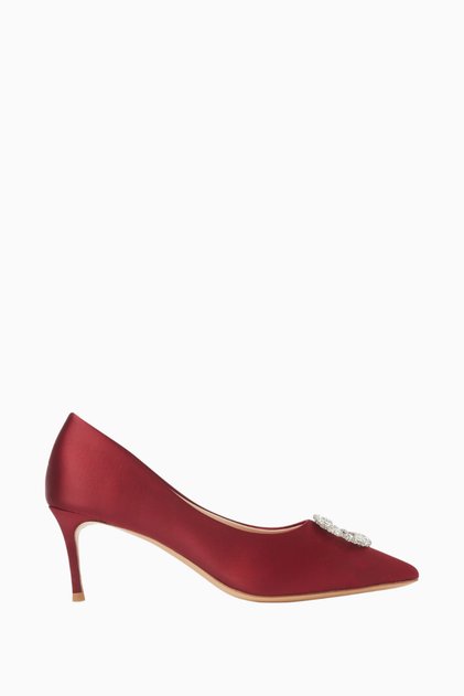Novi 70 Crystal Brooch Satin, Pointed Toe Heeled Shoes