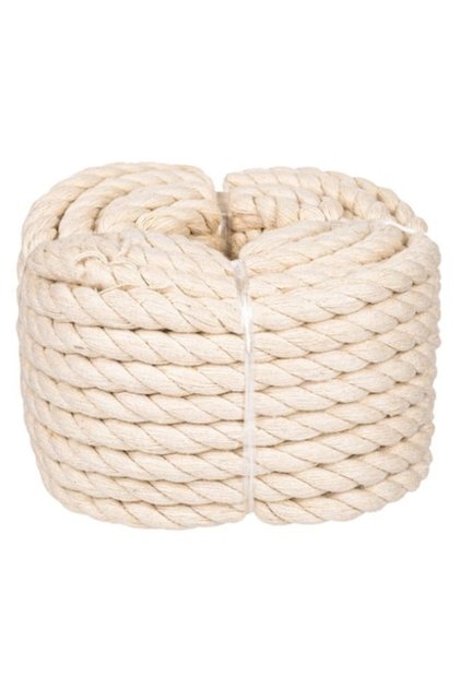 Sfoara Rezistenta Din Bumbac Pentru Decoratiuni Inedite, Multifunctionala, Crem, 10mm x 12 m
