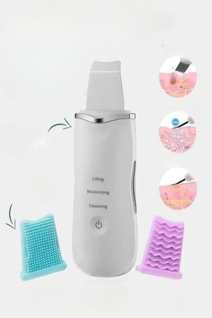 Ultrasonik Yüz Spatulası Cilt Temizleyici Nemlendirici ve Lifting Cihazı Kablosuz