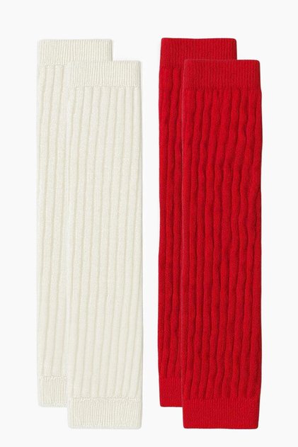 2 Pairs of Basic Thick Cotton Blend Leggings