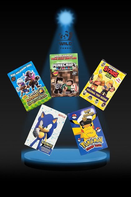 wildpanda Pack /Clash Royale-Mine Cr@Ft- Brawl Stars Bulls - Pokemon - Sonic  / Different Game Card- Trendyol