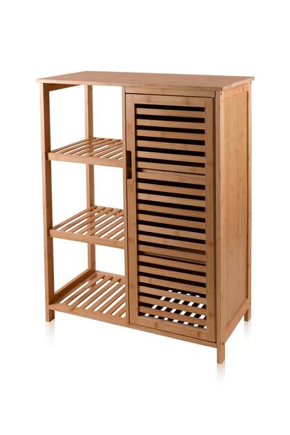 The Mia Bambu 4 Katlı Kapaklı Düzenleyici Dolap Raf 87x66x33 Cm