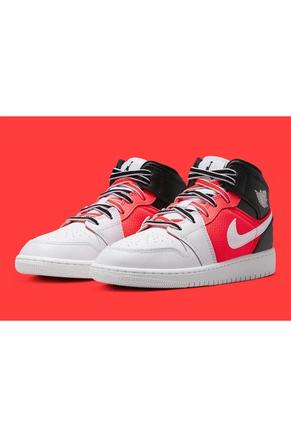 Jordan 1 Mid SE White Black Infrared (GS) -fb4417 016