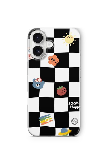 iPhone 17 Compatible Happy Sun Design Printed Transparent Case