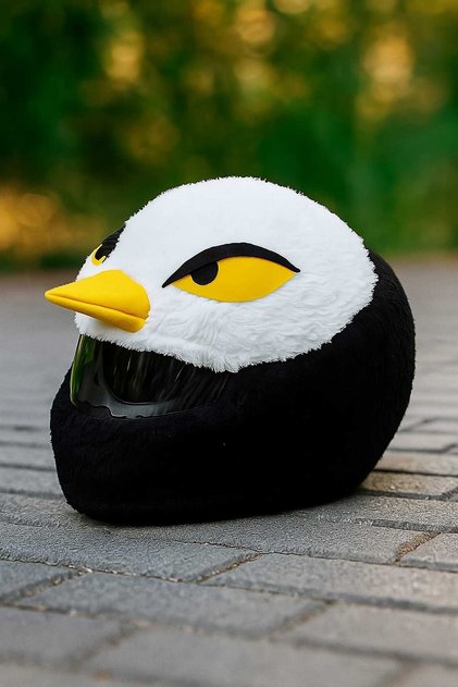 Kartal Peluş kask kılıfı, kask süsü motorsiklet taraftar takım tarz kask kılıfı