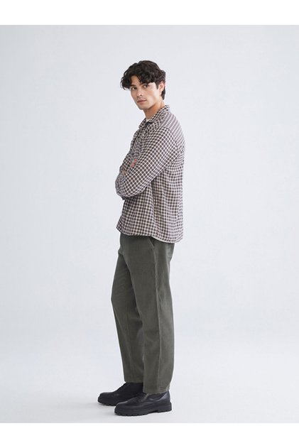 Mg Trend'En Khaki Comfortable Fit Velvet Men's Trousers