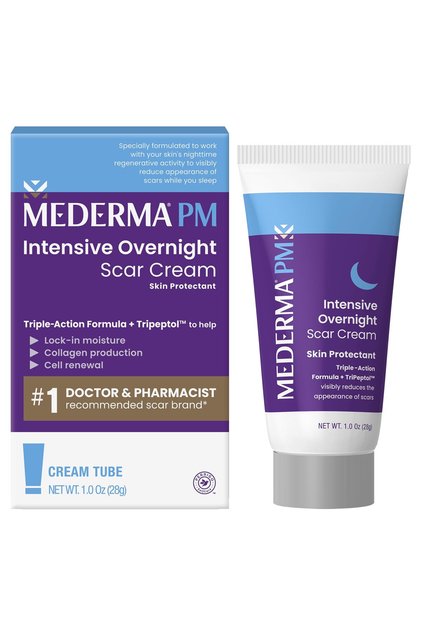 PM Intensive Overnight Scar Cream, Clinically Shown to Make Scars Smaller & Less Visible, 1.0 Oz