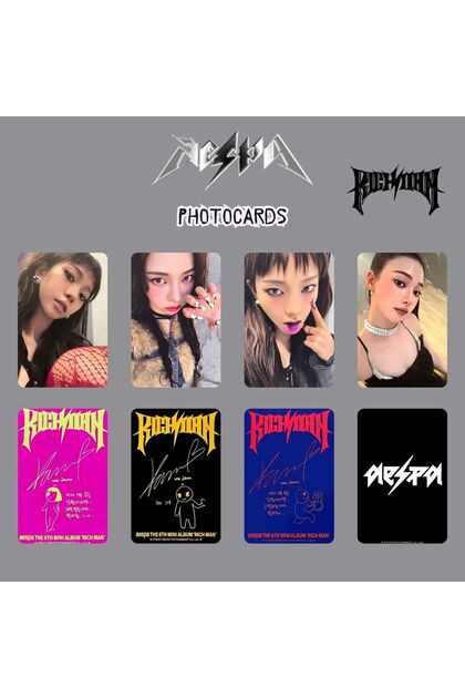 Kpop Dünyasi AESPA Karina '' Rich Man '' Photocards Set - Fiyatı