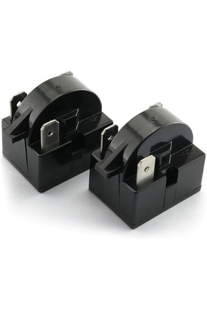 RLECS 2pcs 3 Pin Coolers Compressor Starter QP-02-4.7 PTC Refrigerator Start Relay 4.7 ohm