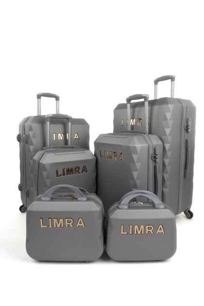 Limra 6-piece luggage set with wheels, solid and strong design made of ABS material