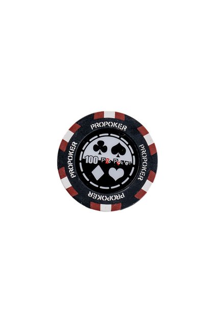 Jeton Pro Poker - Clay - 14g - Culoare Negru, inscriptionat (100)