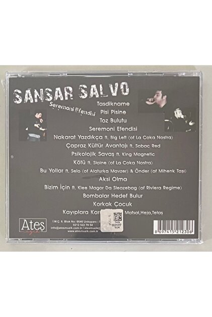 Ateş Müzik Sansar Salvo Seremoni Efendisi Cd (Jelatininde Sıfır