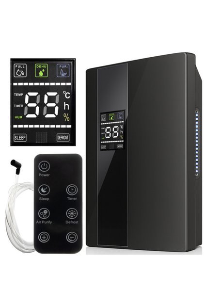 Dezumidificator si purificator de aer 2 in 1, 90 W, UV, 2L, temporizartor 24h, telecomanda