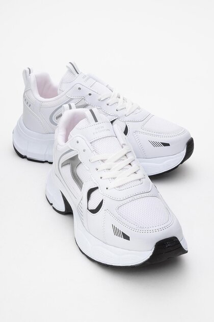 Lace-Up Anorak Women's Sports Shoes White Black