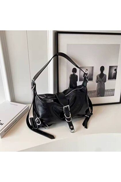 Vintage Moda Kadın Omuz Ve Kol Çantası Ayarlanabilir Kemerli