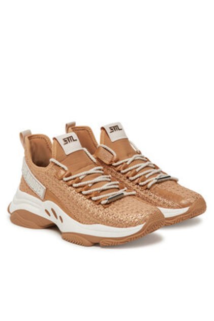 Γυναικεία Αθλητικά Παπούτσια καφέ STEVE MADDEN-SM11003785 BGW BUFF ΧΡΥΣΟ / ΛΕΥΚΟ