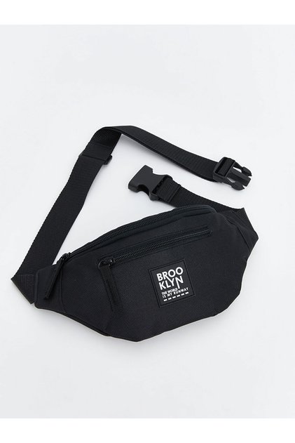 Text Printed Boy's Waist Bag