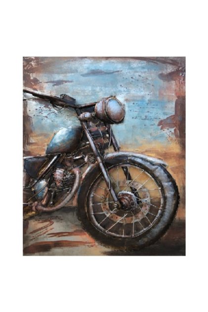 لوحة دراجة نارية معدنية ثلاثية الأبعاد 80 × 120 سم