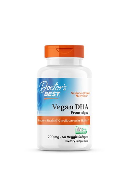 Vegan DHA From Algae, 200 mg, 60 Veggie Softgels, Supports Memory and Learning