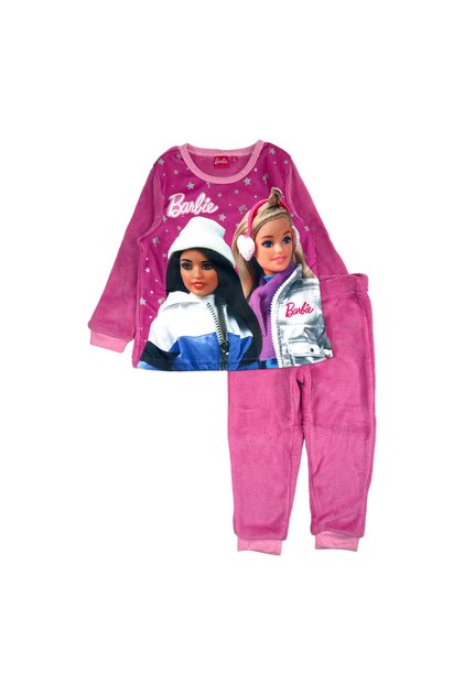 Pijama copii, cu maneca lunga, cocolino, fucsia,