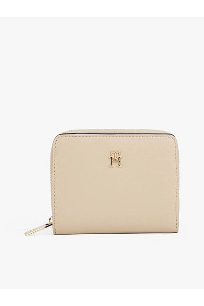 Th Icon Medium Zippered Cover Women's White Wallet Aw0Aw17742Rbt