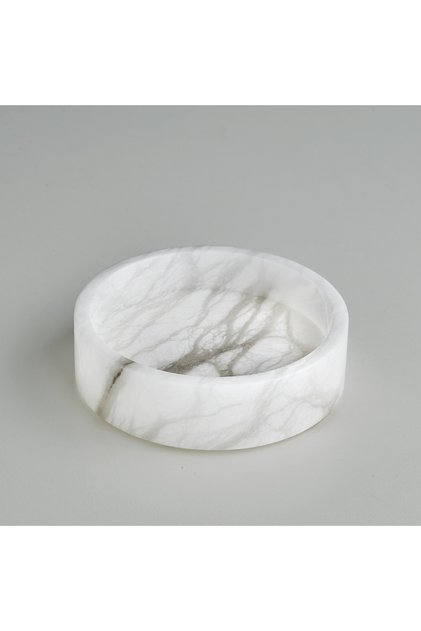 Baster Round Soap Dish, Countertop - Natural Stone