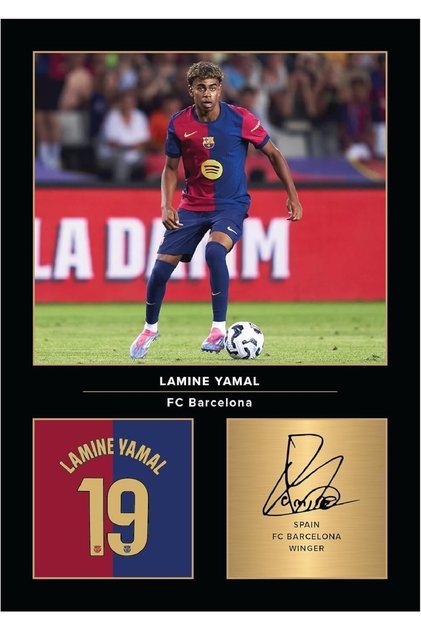 Wall Art – Lamine Yamal A4 Photo Print, 20x30 cm Unframed Barcelona Football Memorabilia