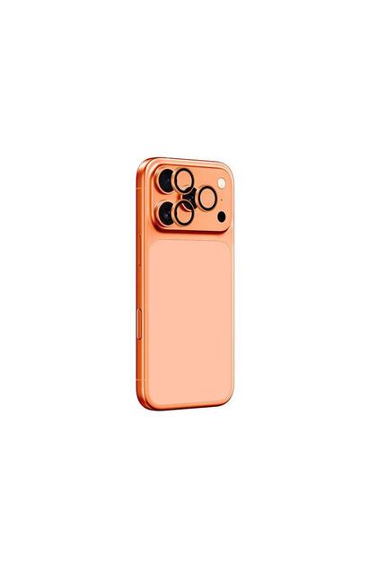 Apple iPhone 17 Pro Max Compatible Kl10 Camera Lens Protection Glass Orange