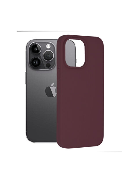 Защитен калъф Double Structure за iPhone 14 Pro Max, микрофибър, матово черешово покритие