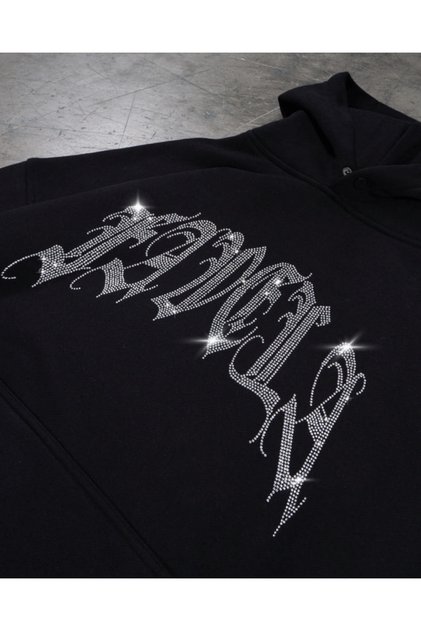 Unisex Oversize Favela Glitter Stone Printed Sweatshirt
