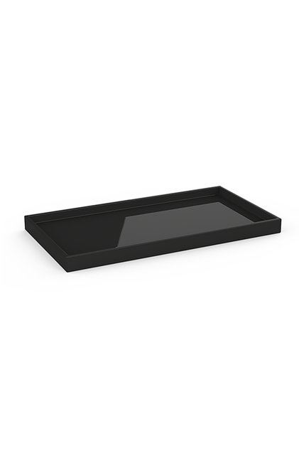 Tray, Porcelain, Countertop, 30Xh2X16Cm - Black
