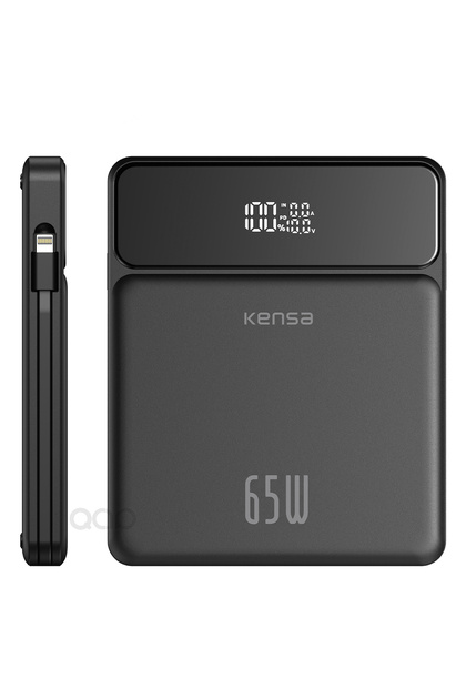 Kensa 65w Kendinden Kablolu Turbo Hızlı Şarj Power Bank Macbook