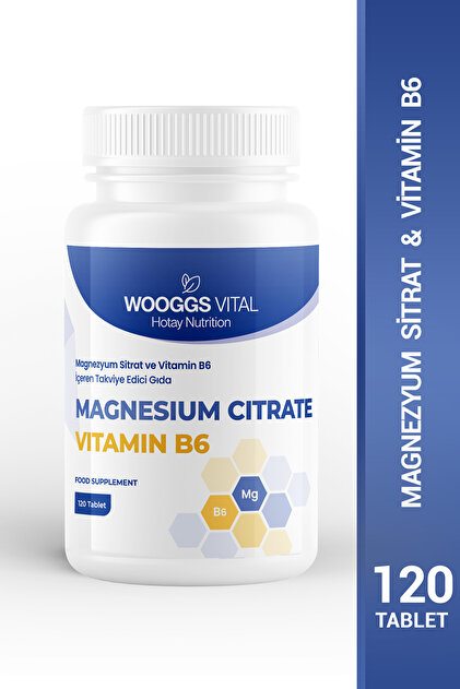 HOTAY NUTRİTİON WOOGGS VITAL MAGNESIUM CITRATE VITAMIN B6 120TABLET