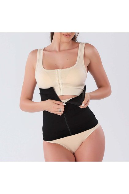 Corset modelator cu talie reglabila inalta, efect push-up | Shapewear