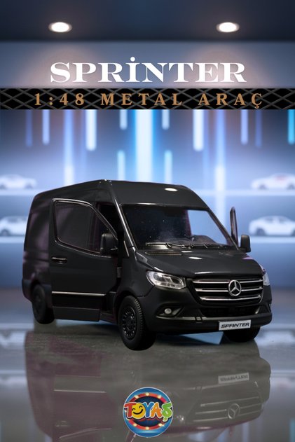 Metal 1:48 Mercedes Sprinter Çek Bırak Araba Lisanslı