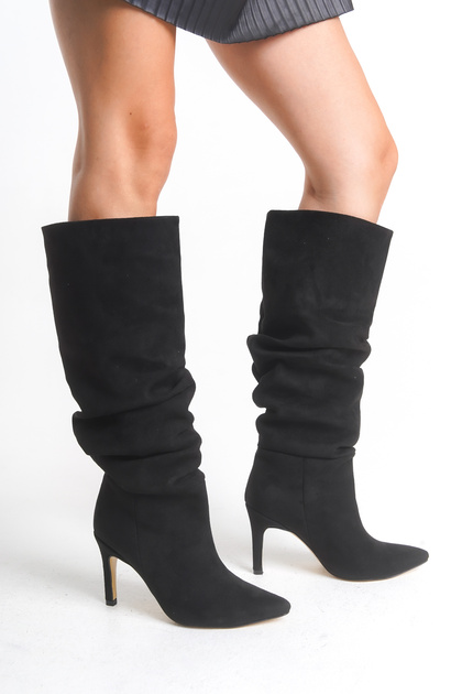 LOİS Women's High-Heeled Crinkled Boots A033-K2008