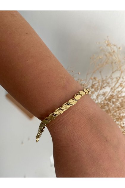 Bakla Model Row Steel Bracelet